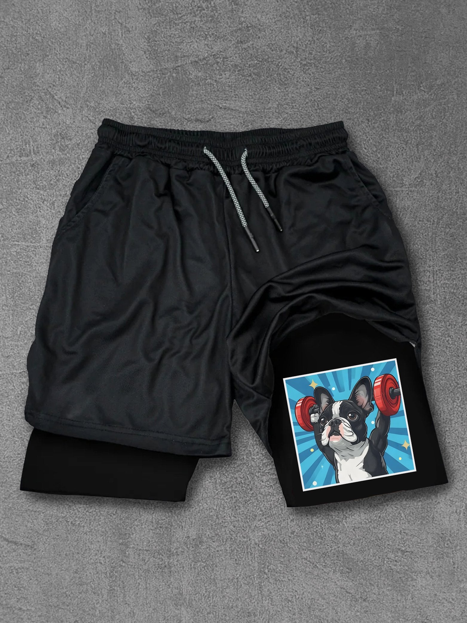 Boston Terrier Lifting Performance Training Shorts