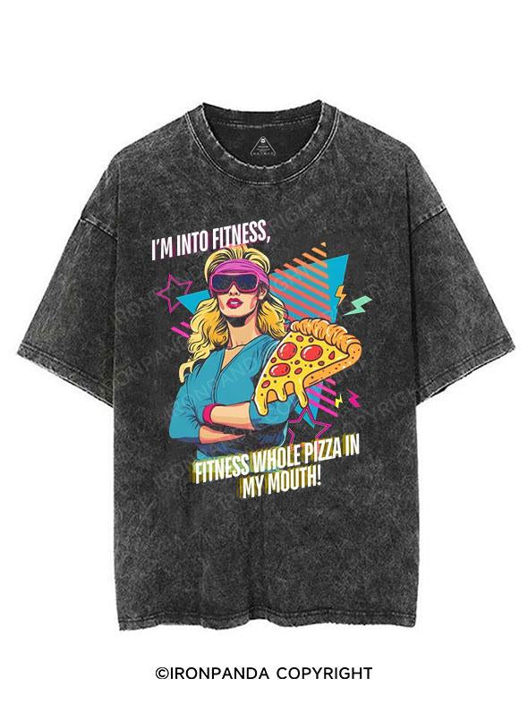 I'm Into Fitness Pizza In My Mouth VINTAGE GYM SHIRT