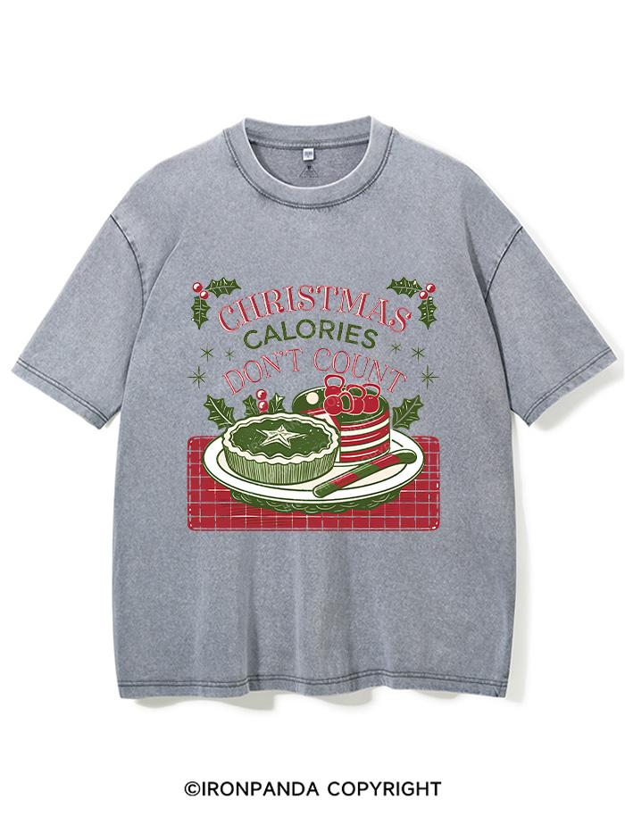 CHRISTMAS CALORIES DONT COUNT VINTAGE GYM SHIRT