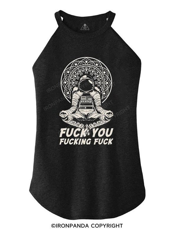 Yoga Meditation Astronaut TRI ROCKER COTTON TANK