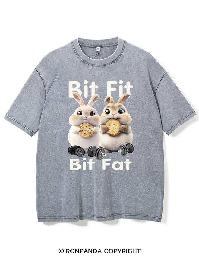 BIT FIT BIT FAT BUNNY VINTAGE GYM SHIRT