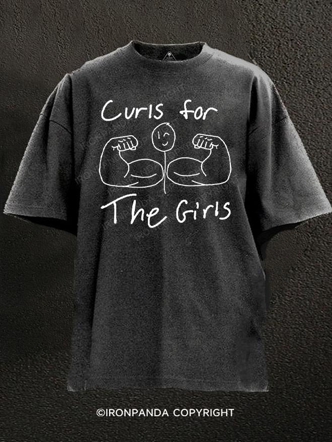 Curls for the Girls Washed Gym Shirt