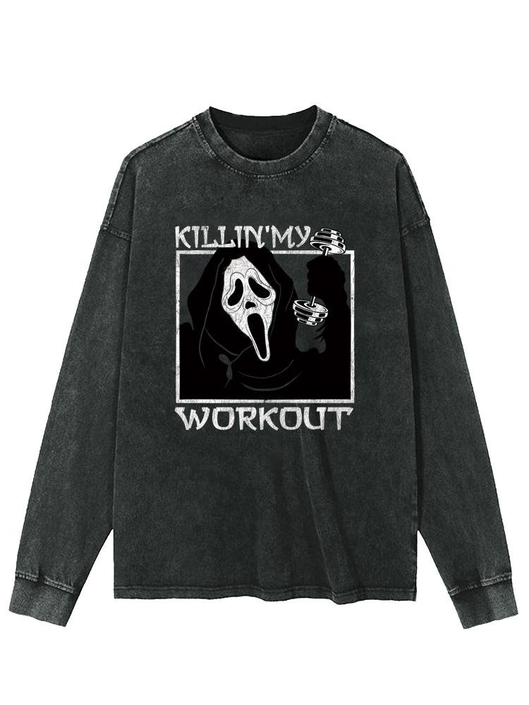 Killing My Workout Washed Long Sleeve Shirt