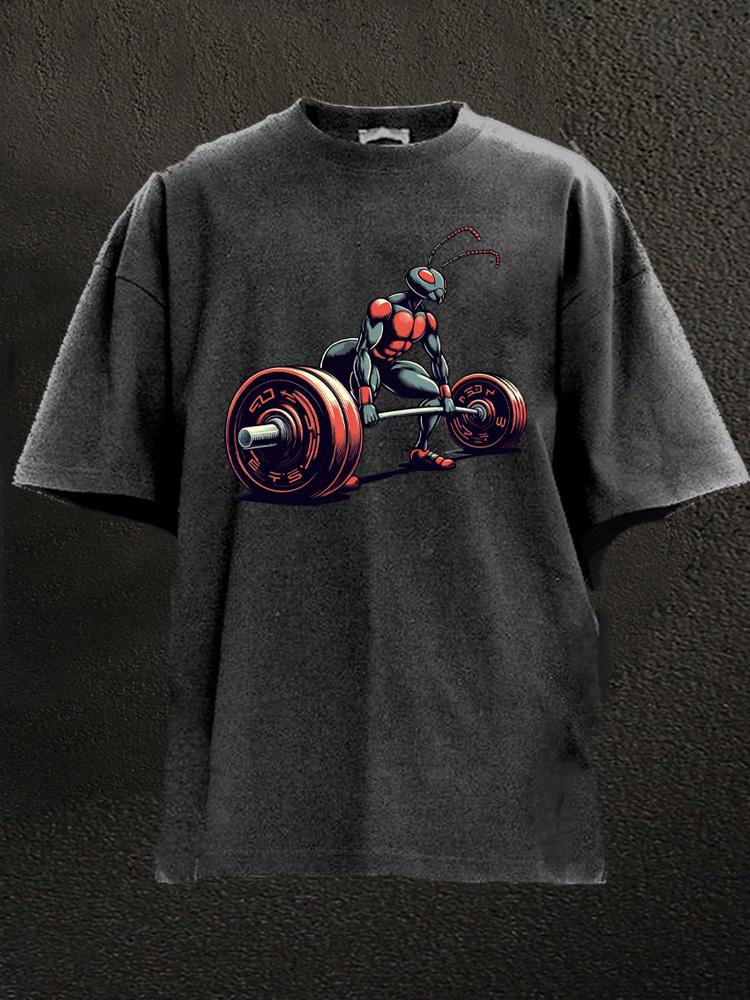 deadlift ant Washed Gym Shirt