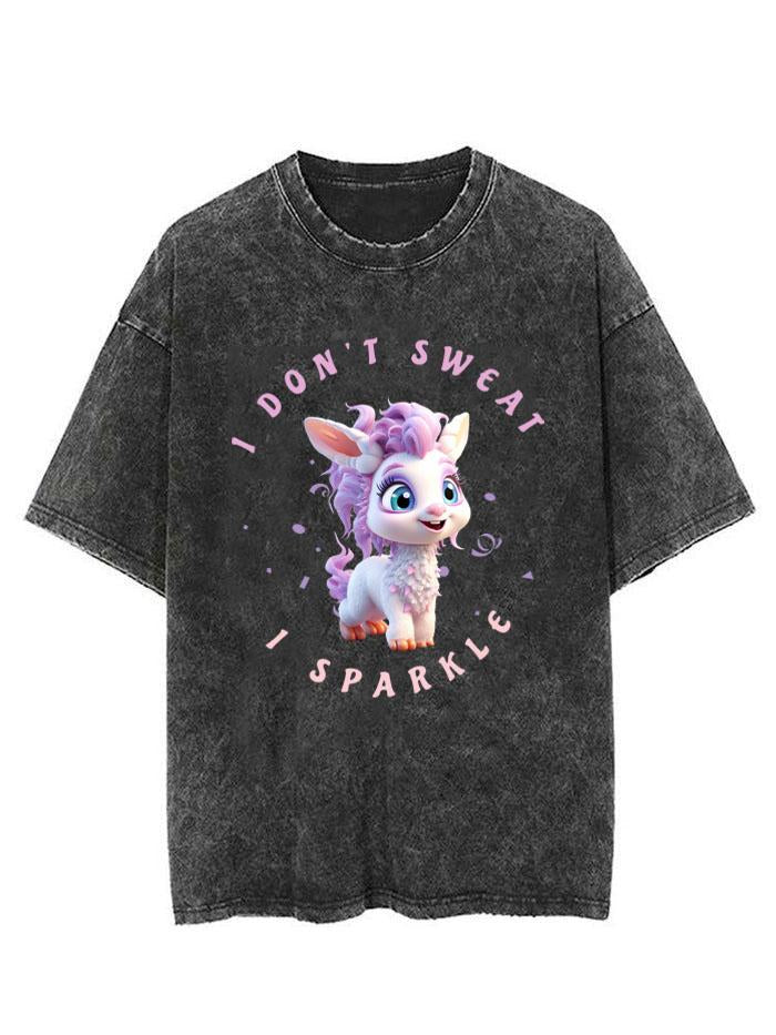 UNICORN I DON'T SWEAT I SPARKLE VINTAGE GYM SHIRT