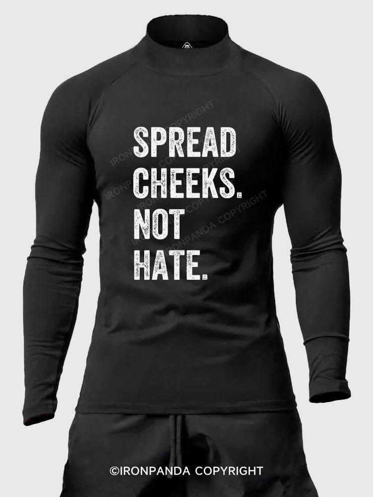 spread cheeks not hate Men's Fitted Mock