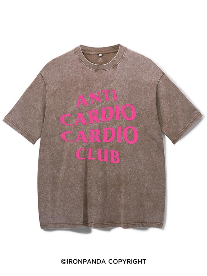 ANTI CARDIO CARDIO CLUB PINK VINTAGE GYM SHIRT