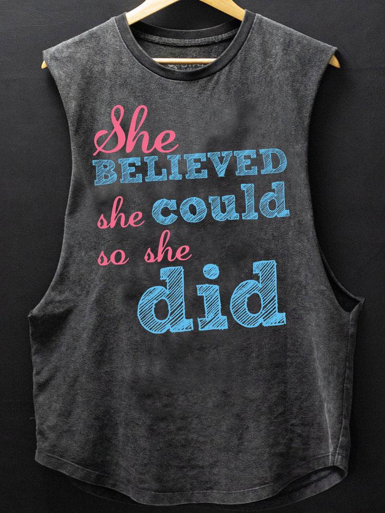 She Believed Scoop Bottom Cotton Tank