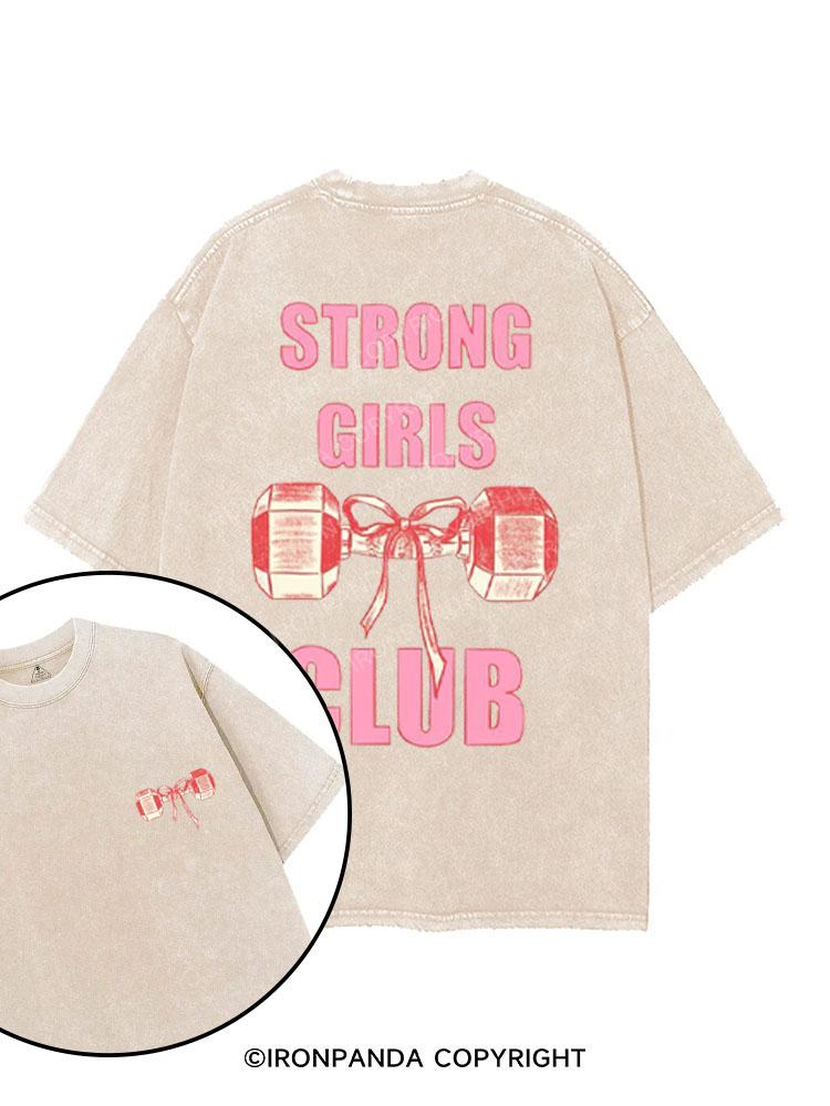 STRONG GIRLS CLUB printed Gym Shirt