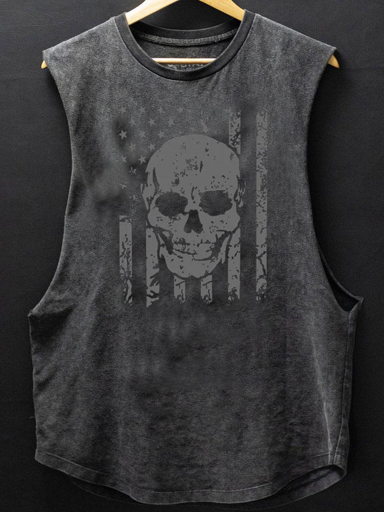 SKULL GYM Scoop Bottom Cotton Tank