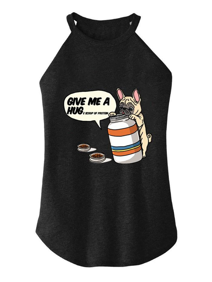 GIVE ME A HUG TRI ROCKER COTTON TANK