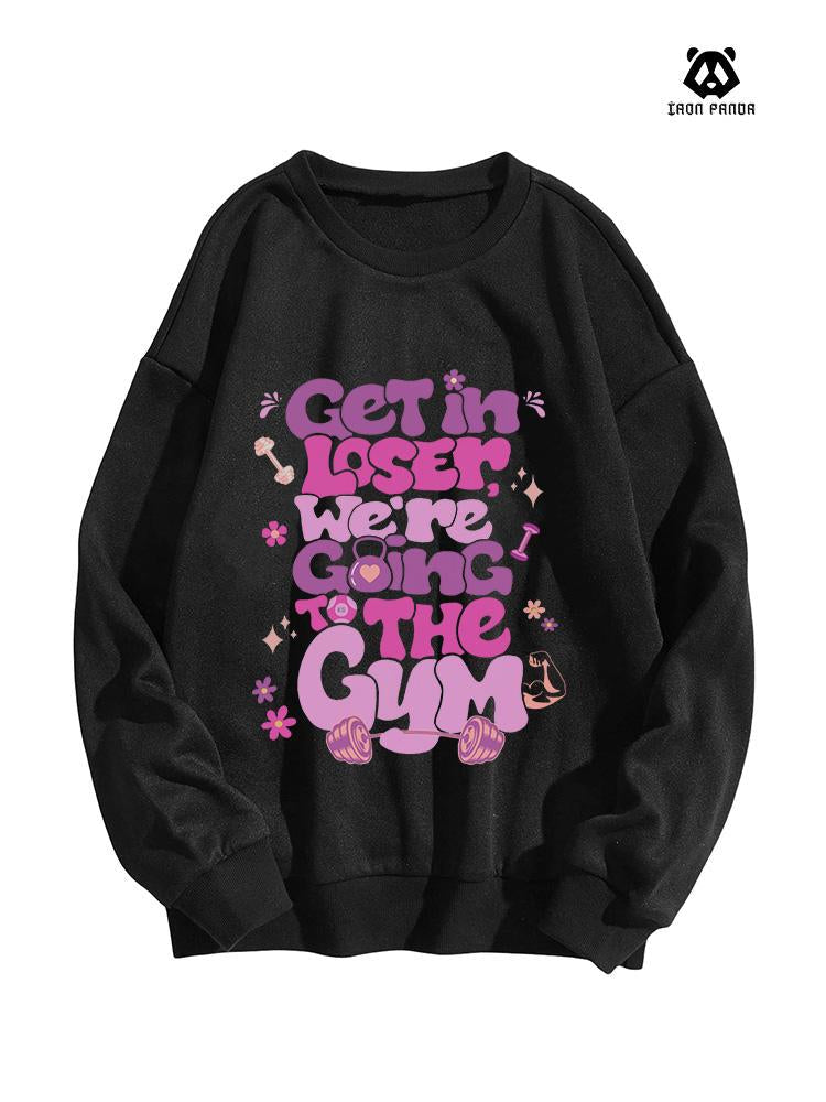 WE'RE GOING TO GYM women's oversized Crewneck sweatshirt