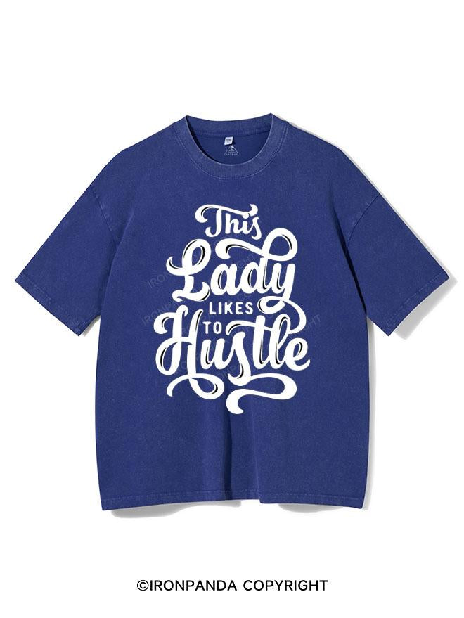 THIS LADY LIKES TO HUSTLE VINTAGE GYM SHIRT