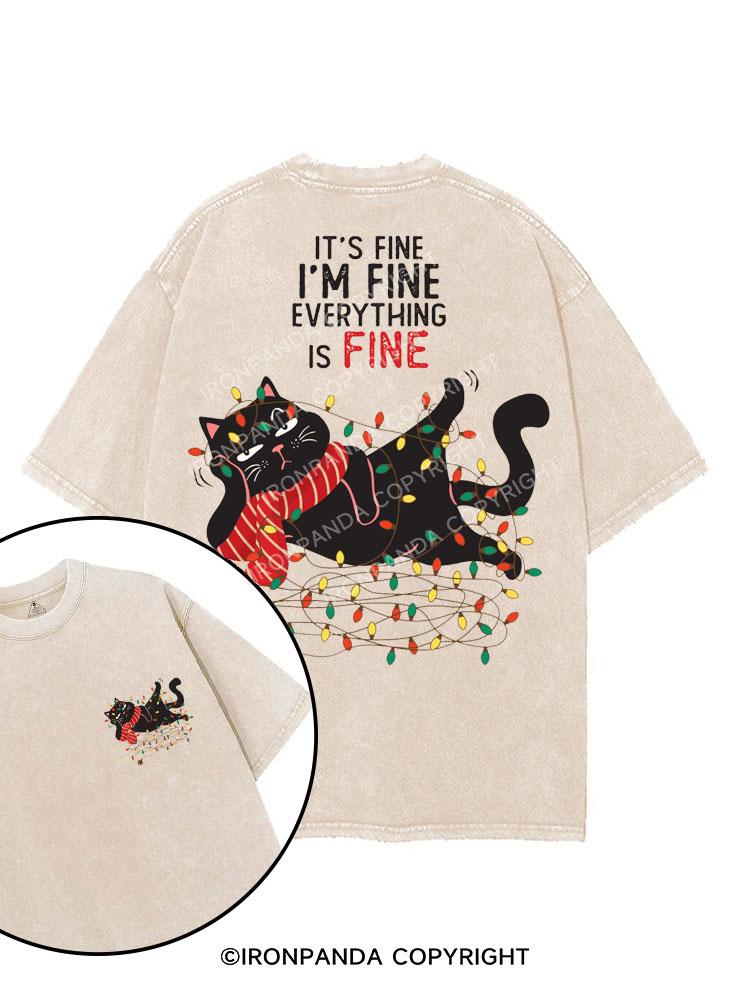 IT'S FINE I'M FINE EVERYTHING IS FINE printed Gym Shirt