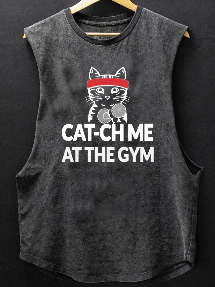 Cat-ch Me At the Gym Scoop Bottom Cotton Tank