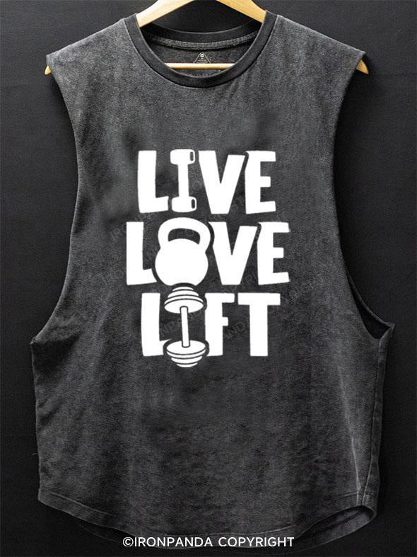 LIVE LOVE LIFT SCOOP BOTTOM COTTON TANK