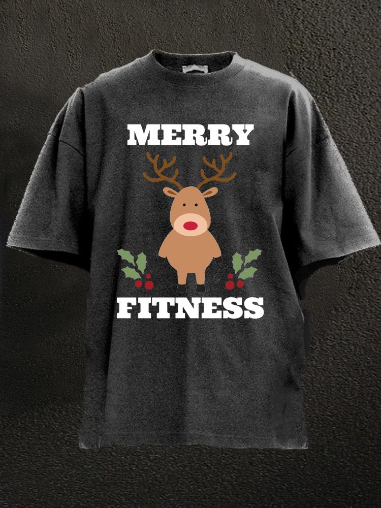 merry fitness Washed Gym Shirt