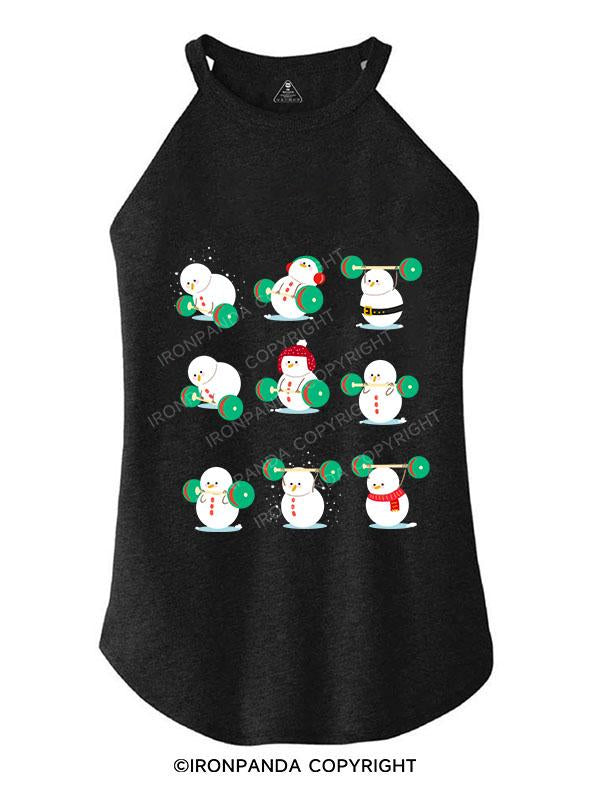 SNOWMAN LIFTING TRI ROCKER COTTON TANK