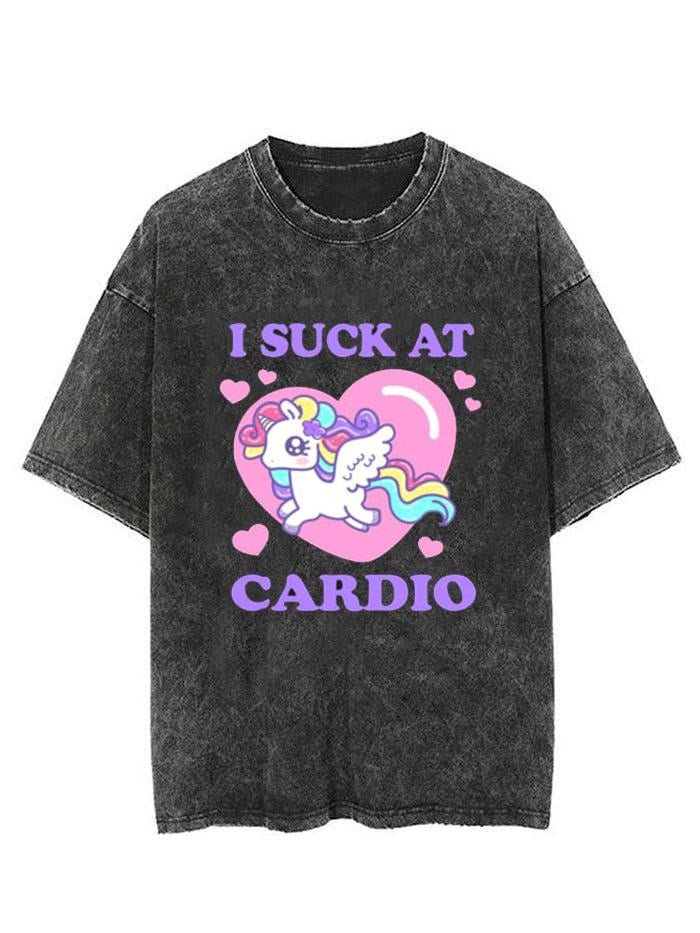 I SUCK AT CARDIO  VINTAGE GYM SHIRT