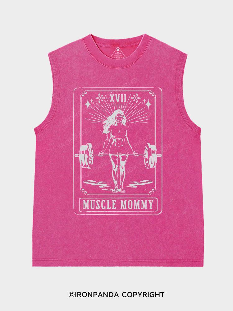 Tarot Card Muscle Mommy Washed Tank