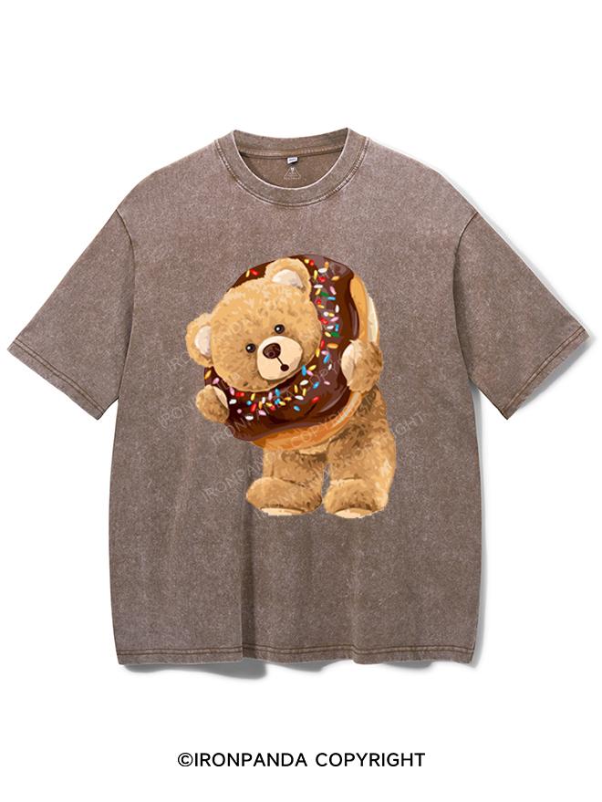 DOUGHNUT BLING ON THE TEDDY VINTAGE GYM SHIRT