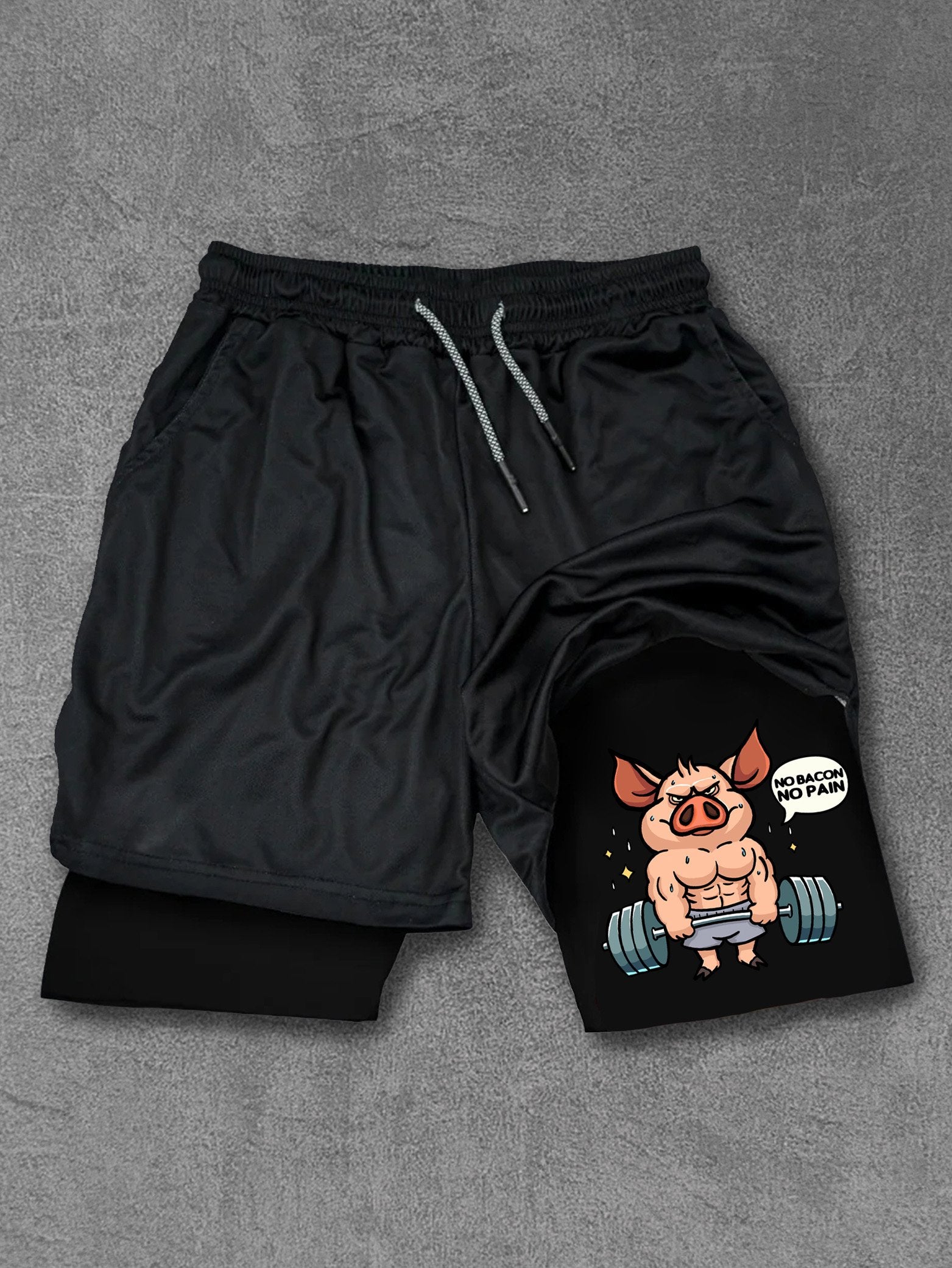 no bacon no pain Performance Training Shorts