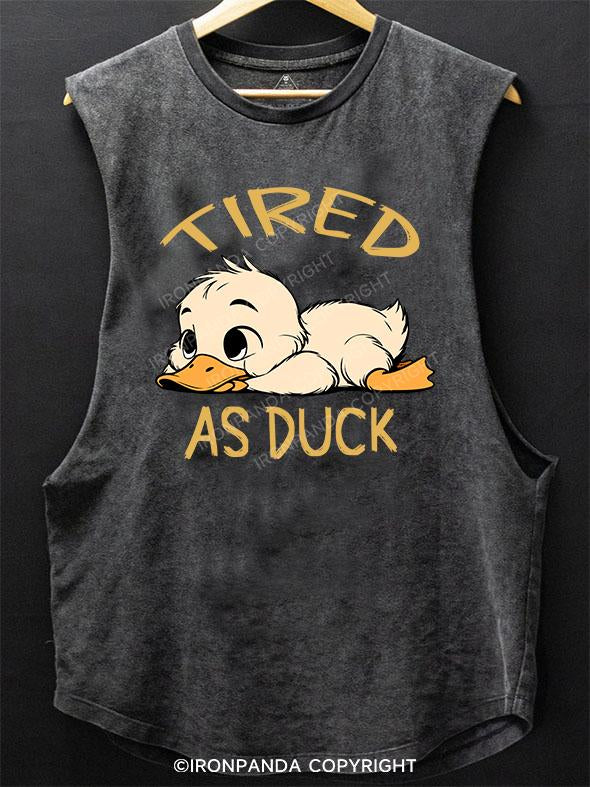 tired as duck SCOOP BOTTOM COTTON TANK