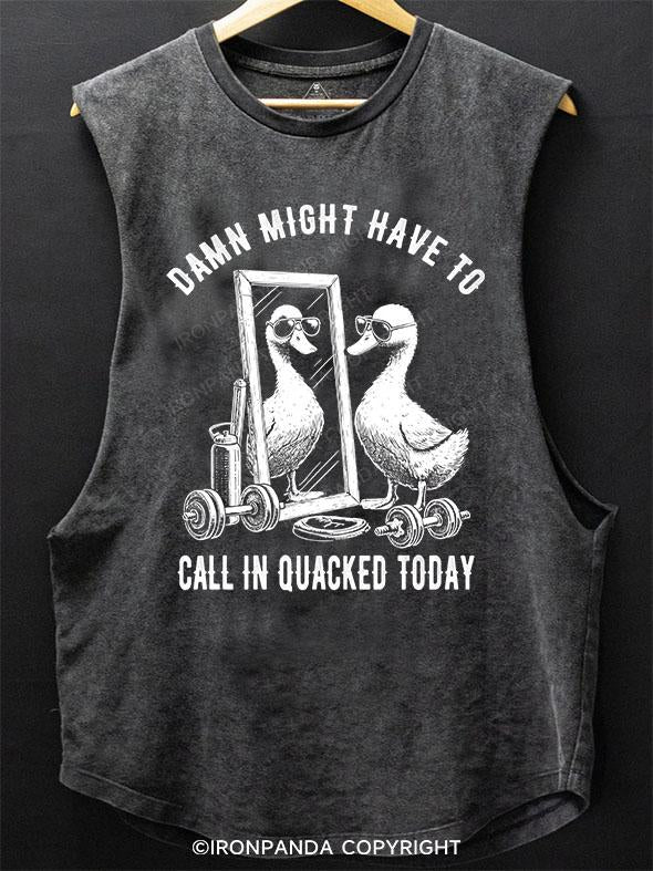 Damn, might have to call in quacked today SCOOP BOTTOM COTTON TANK