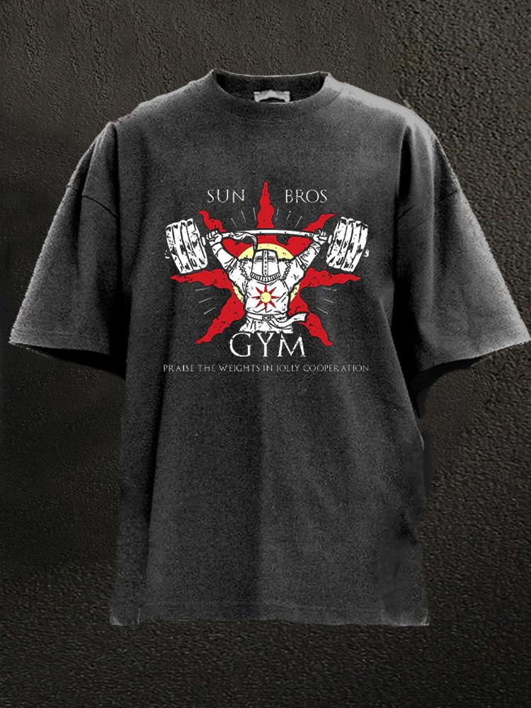 sun bros gym Washed Gym Shirt