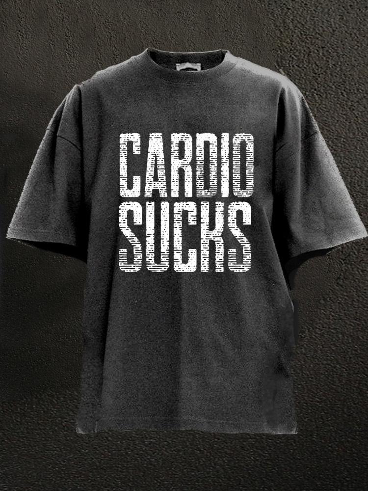 Cardio Sucks Washed Gym Shirt