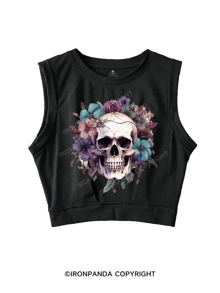 sugar skull SLEEVELESS CROP TOPS