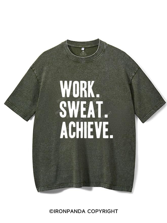 WORK SWEAT ACHIEVE VINTAGE GYM SHIRT