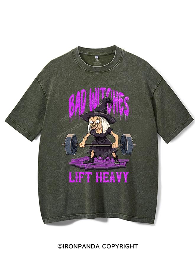 BAD WITCHES LIFT HEAVY VINTAGE GYM SHIRT