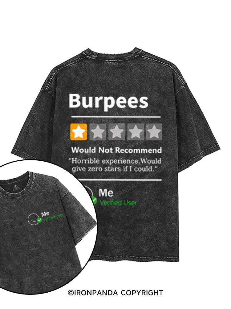 BURPEES REVIEWED printed Gym Shirt