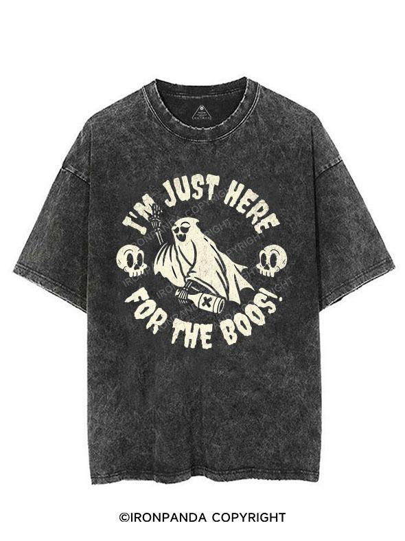 I'M JUST HERE FOR THE BOOS VINTAGE GYM SHIRT