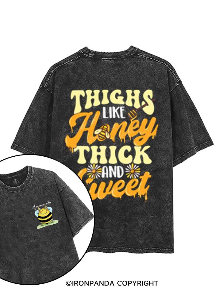 Thighs Like Honey Thick And Sweet printed Gym Shirt