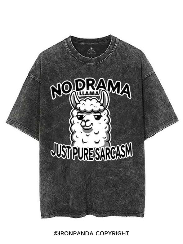 NO DRAMA LLAMA JUST PURE SARCASM VINTAGE GYM SHIRT