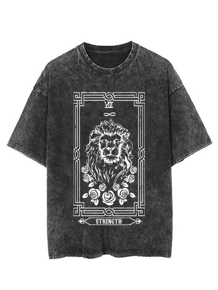 The lion strength tarot card VINTAGE GYM SHIRT