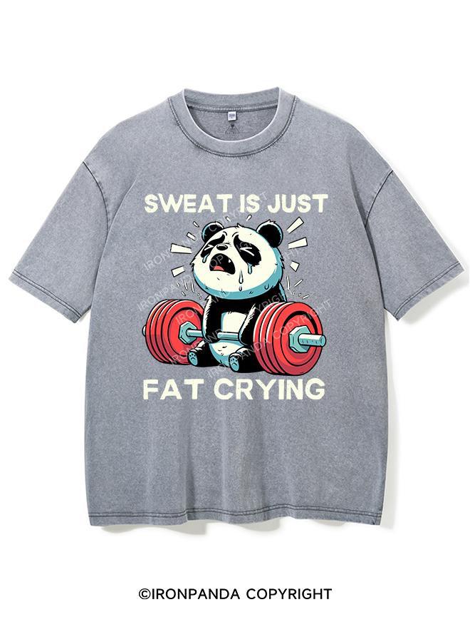 SWEAT IS JUST FAT CRYING VINTAGE GYM SHIRT