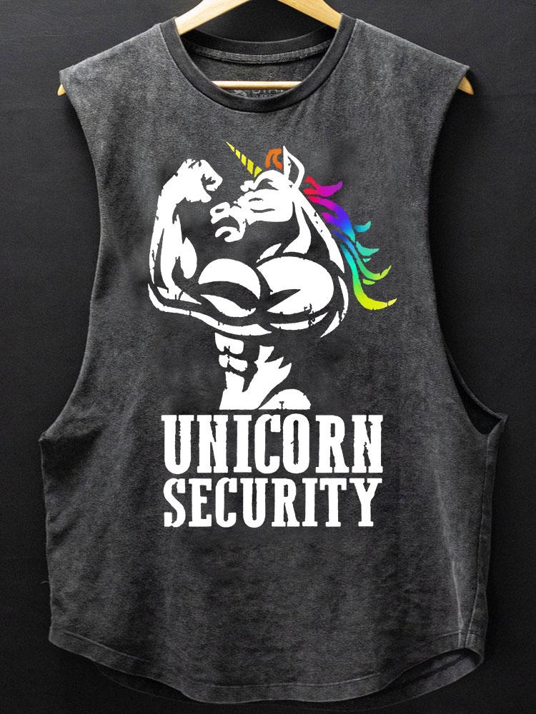 Unicorn Security Muscle Scoop Bottom Cotton Tank