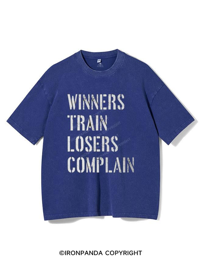 WINNERS TRAIN LOSERS COMPLAIN VINTAGE GYM SHIRT