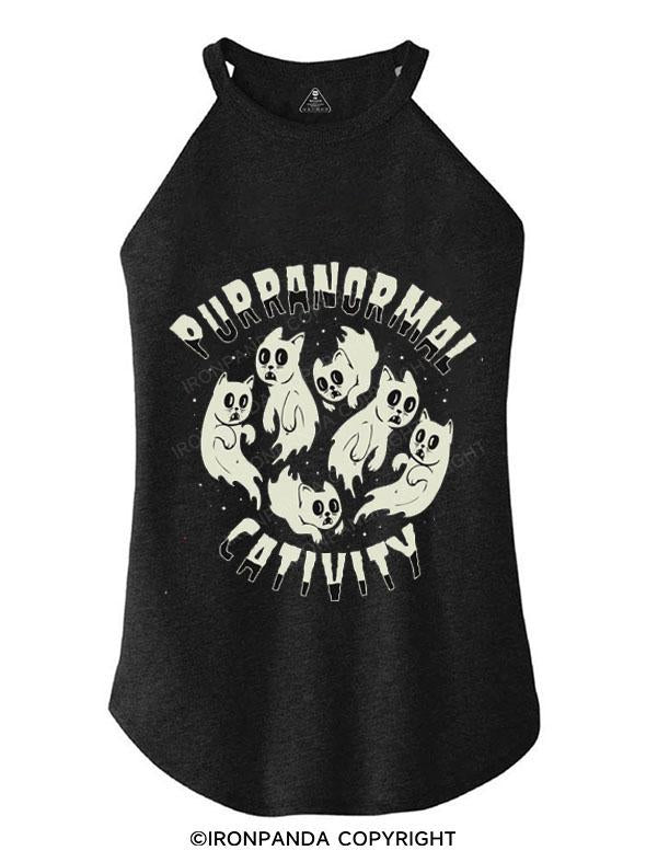 PURRANORMAL CATIVITY TRI ROCKER COTTON TANK