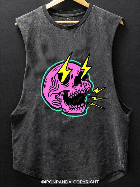 LIGHTNING SKELETON SCOOP BOTTOM COTTON TANK