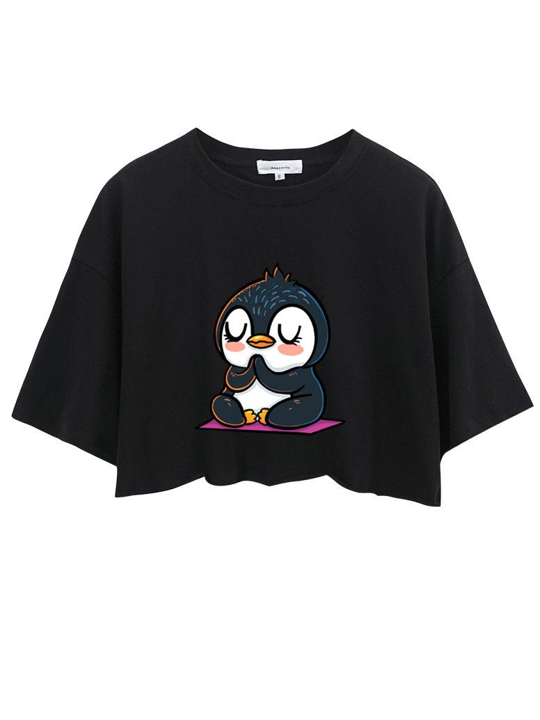 YOGA PENGUIN CROP TOPS