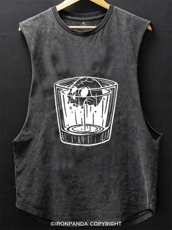 SKELETON ICE WATER SCOOP BOTTOM COTTON TANK