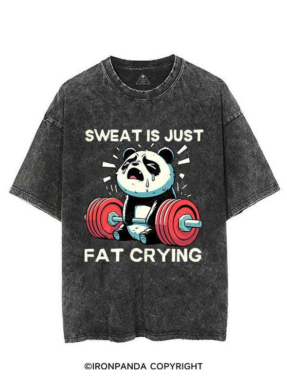 SWEAT IS JUST FAT CRYING VINTAGE GYM SHIRT