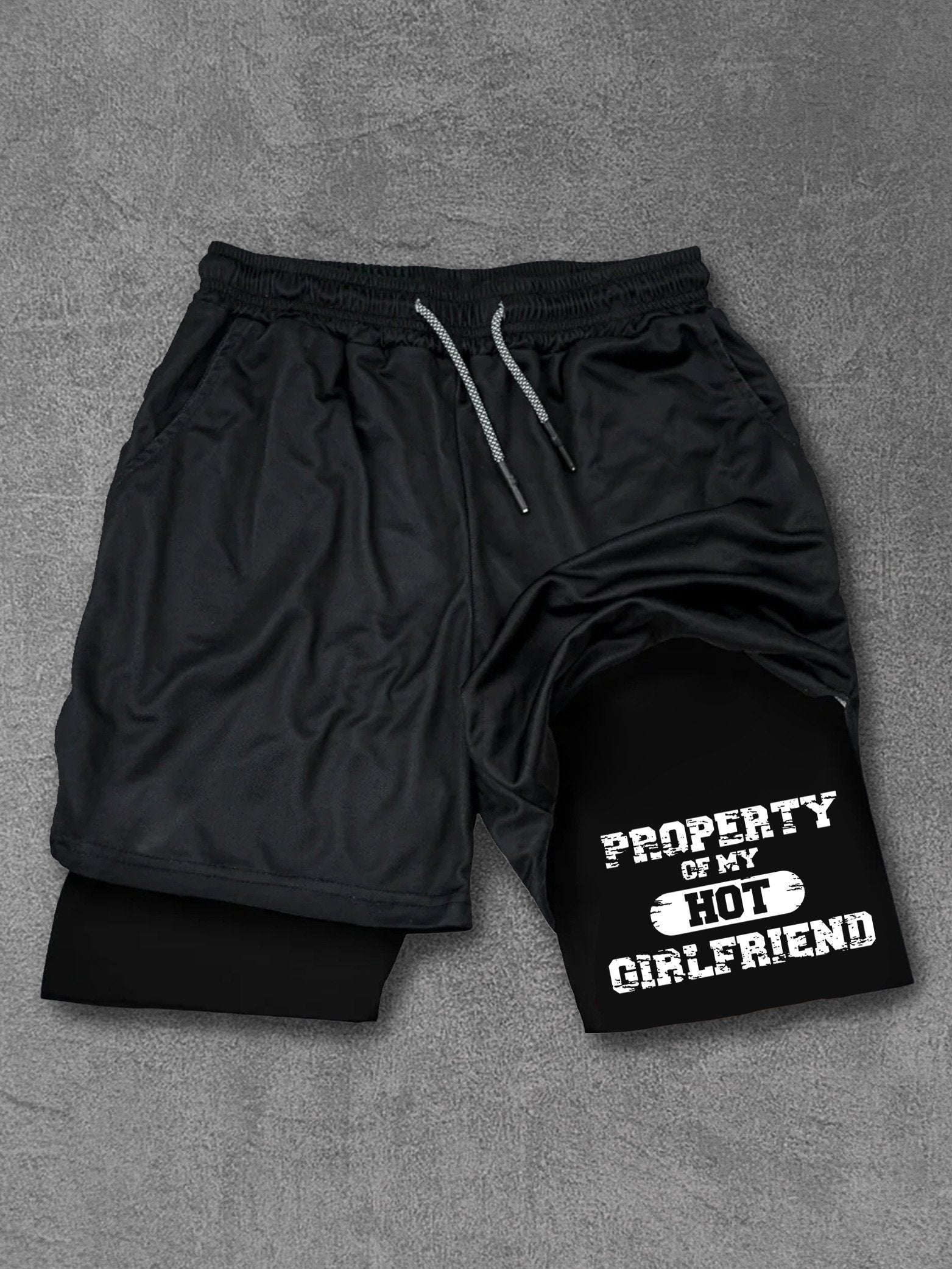 Property Of My Hot Girlfriend Performance Training Shorts