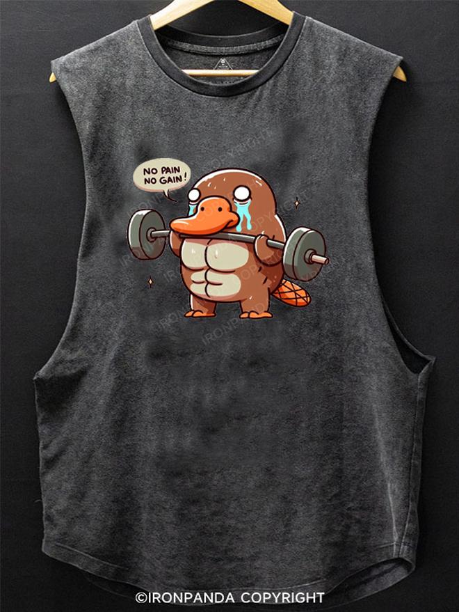 No Pain No Gain Platypus SCOOP BOTTOM COTTON TANK