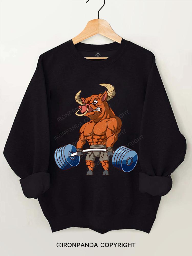 bull lifting Gym Sweatshirt