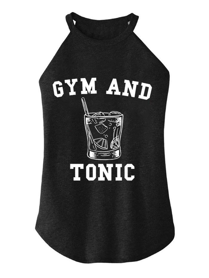 IronPandafit Gym and Tonic TRI ROCKER COTTON TANK For Sale